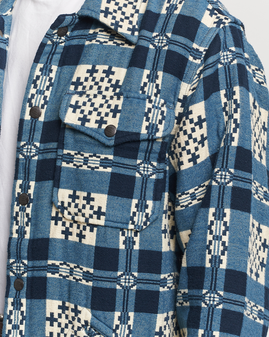 Hombres | Camisas | RRL | Brown Bear Plaid Shirt Cream/Navy