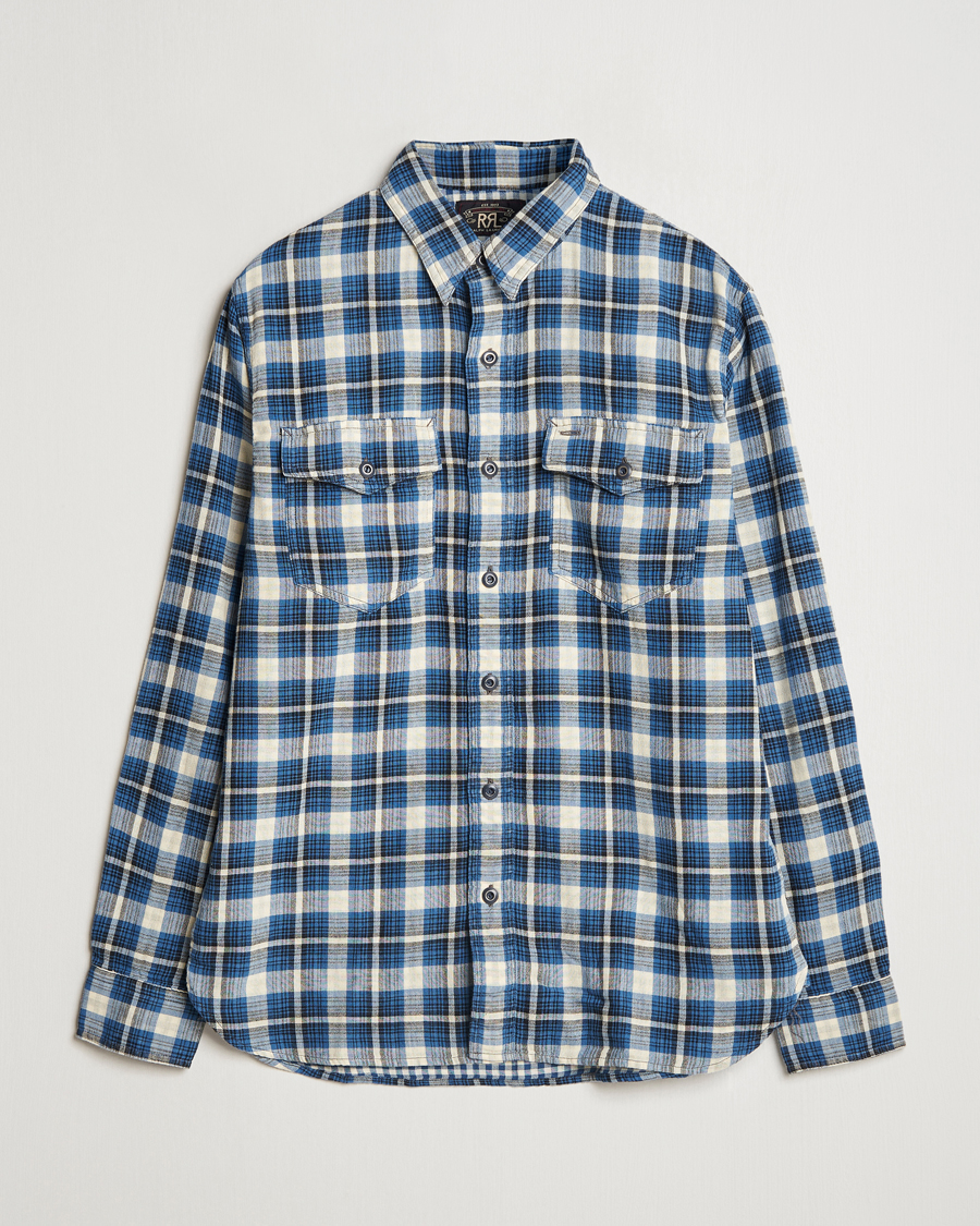 Hombres | Camisas | RRL | Herc Flannel Shirt Blue Check
