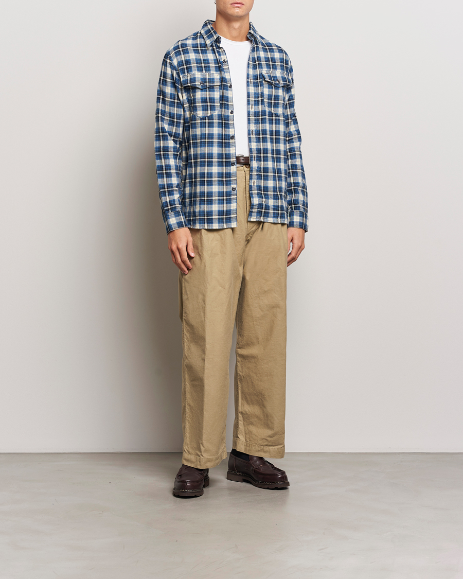 Hombres | Camisas | RRL | Herc Flannel Shirt Blue Check