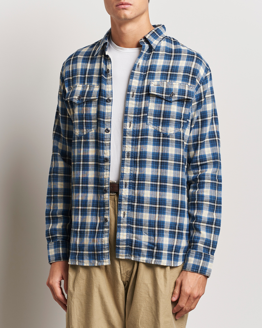 Hombres | Camisas | RRL | Herc Flannel Shirt Blue Check