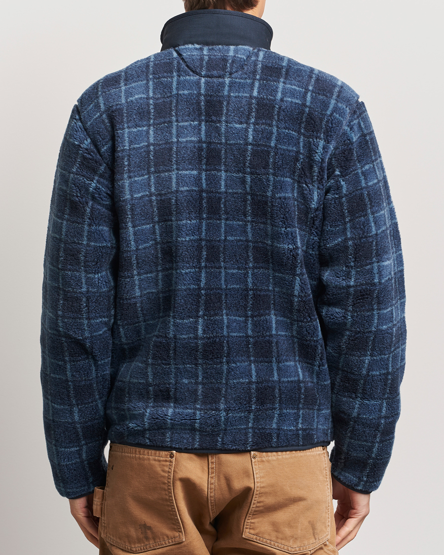 Hombres | Jerséis y prendas de punto | RRL | Gabe Fleece Full Zip Navy Plaid