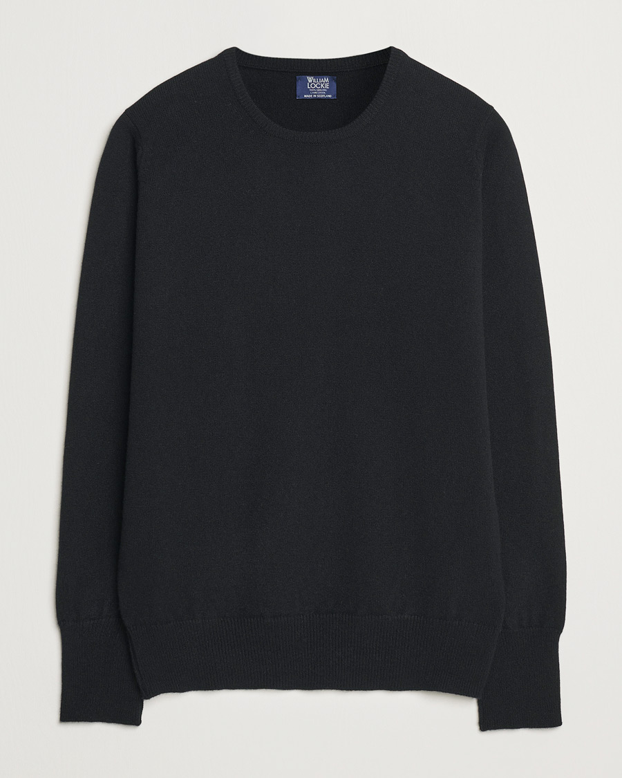 Hombres | Jerséis y prendas de punto | William Lockie | Rob Lambswool Crewneck Black
