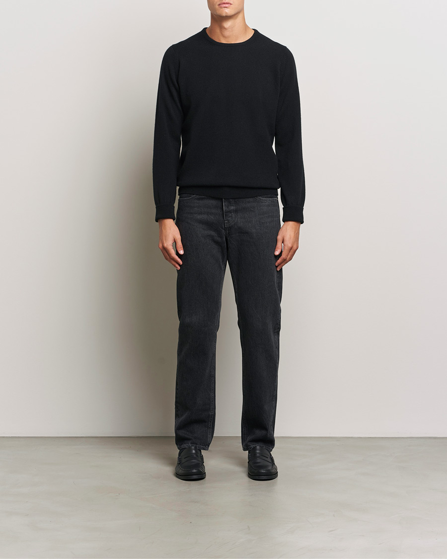 Hombres | Jerséis y prendas de punto | William Lockie | Rob Lambswool Crewneck Black