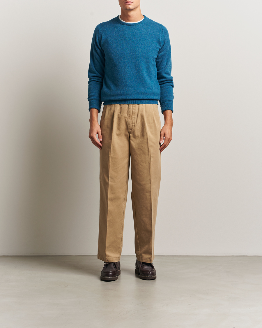 Hombres | Jerséis y prendas de punto | William Lockie | Rob Lambswool Crewneck Mallard