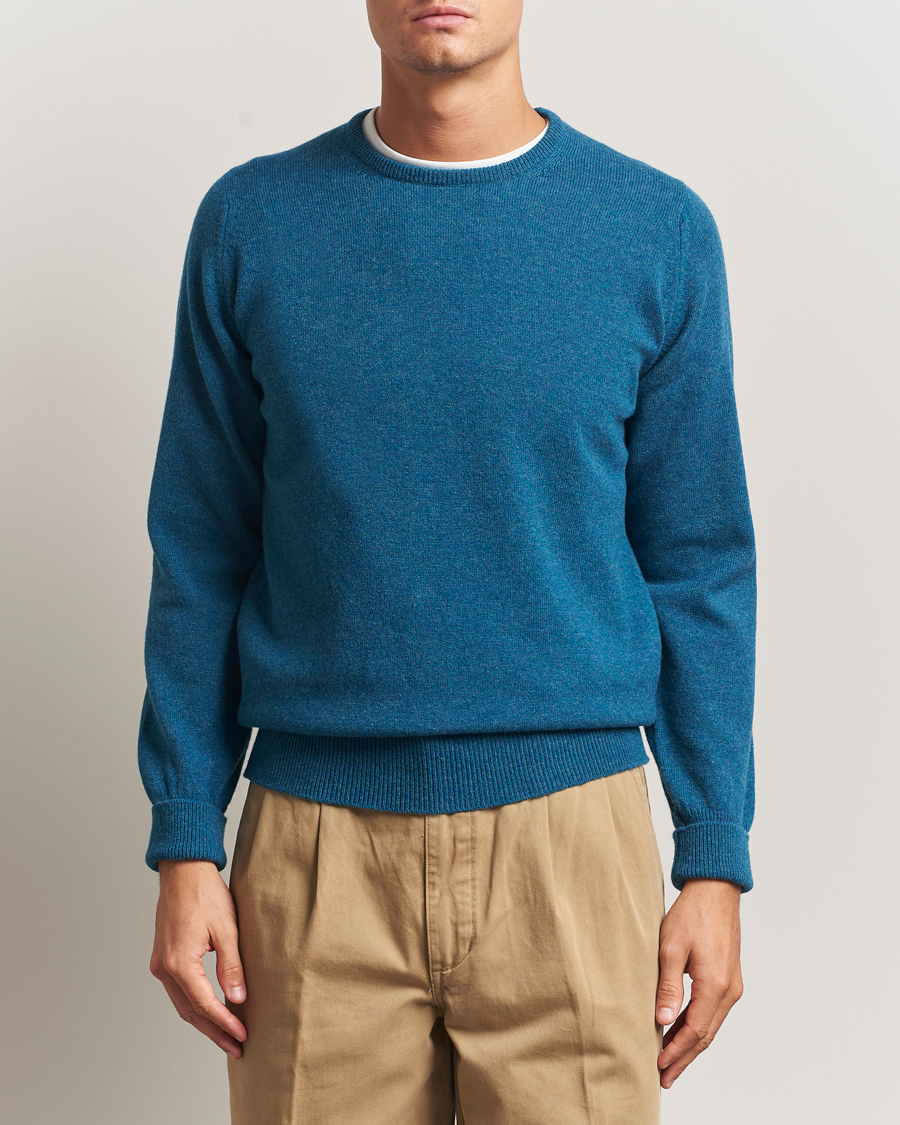 Hombres | Jerséis y prendas de punto | William Lockie | Rob Lambswool Crewneck Mallard