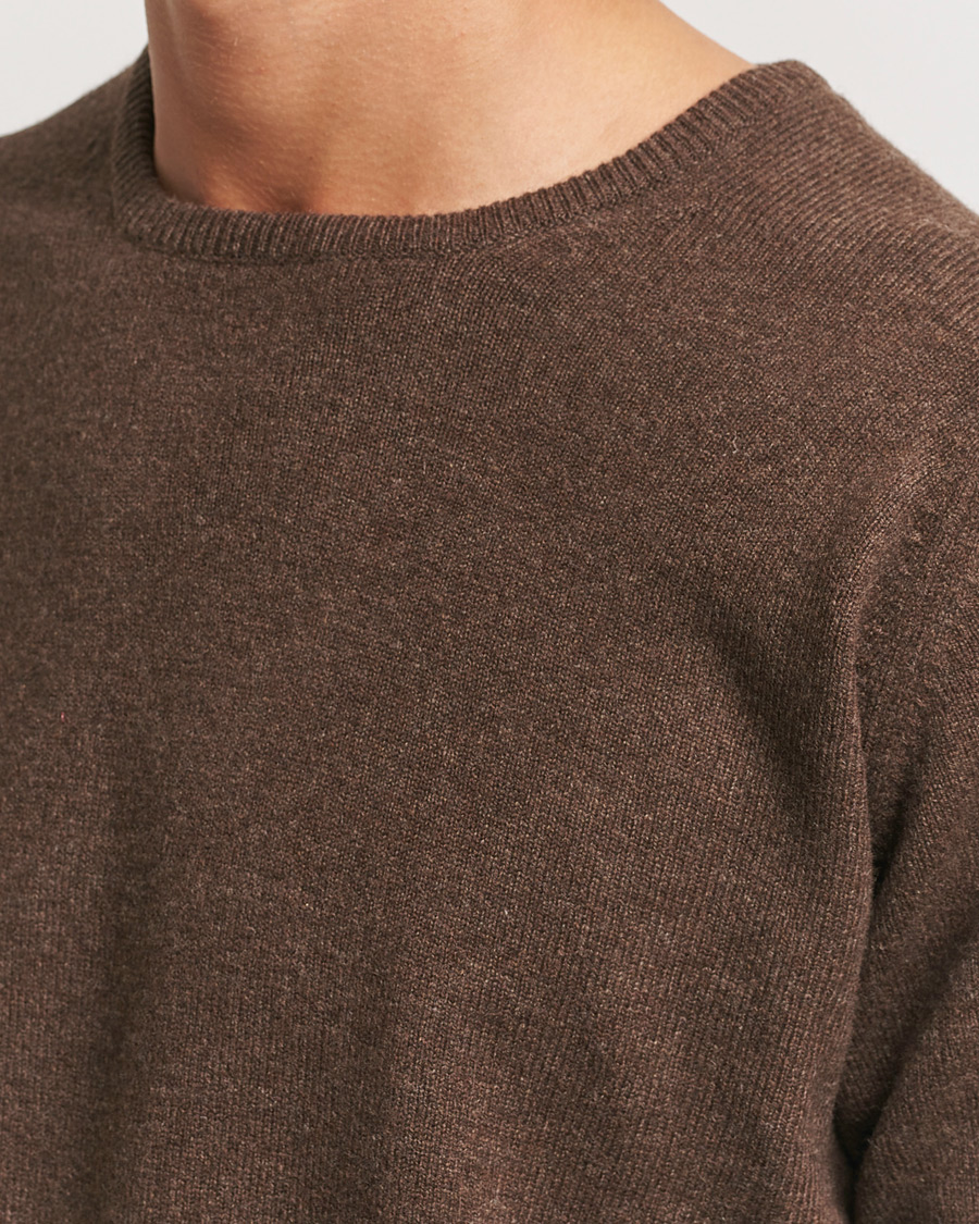 Hombres | Jerséis y prendas de punto | William Lockie | Rob Lambswool Crewneck Mocha