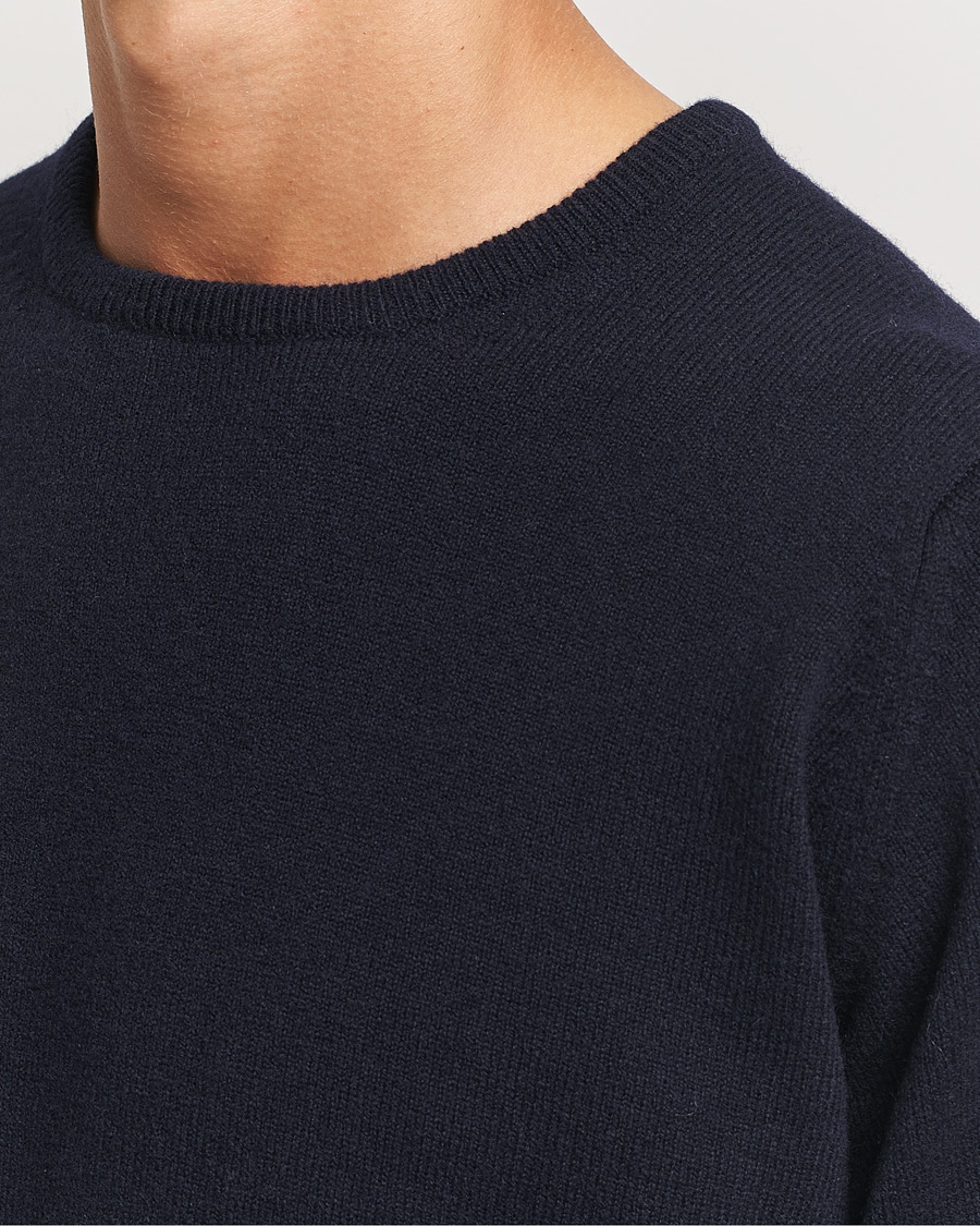 Hombres | Jerséis y prendas de punto | William Lockie | Rob Lambswool Crewneck Navy