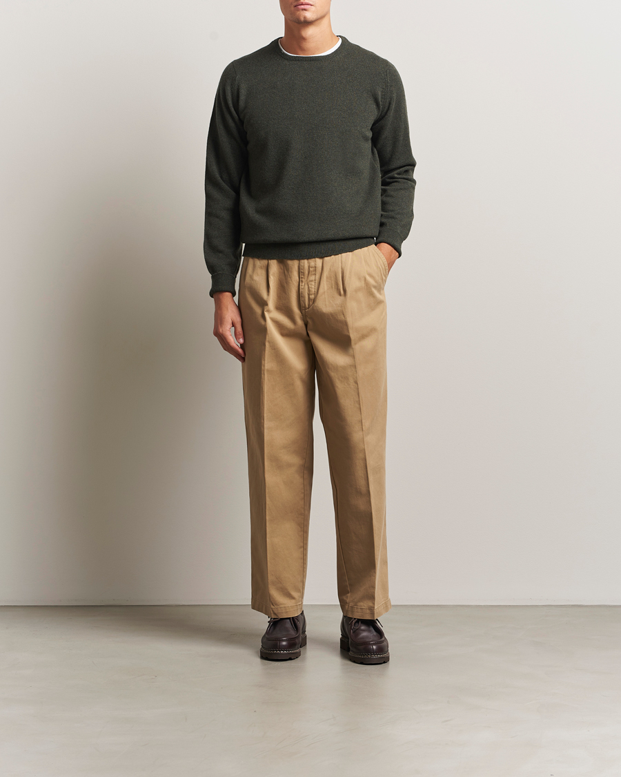 Hombres | Jerséis y prendas de punto | William Lockie | Rob Lambswool Crewneck Seaweed