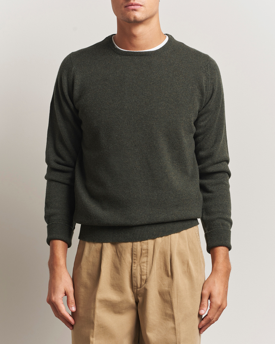 Hombres | Jerséis y prendas de punto | William Lockie | Rob Lambswool Crewneck Seaweed