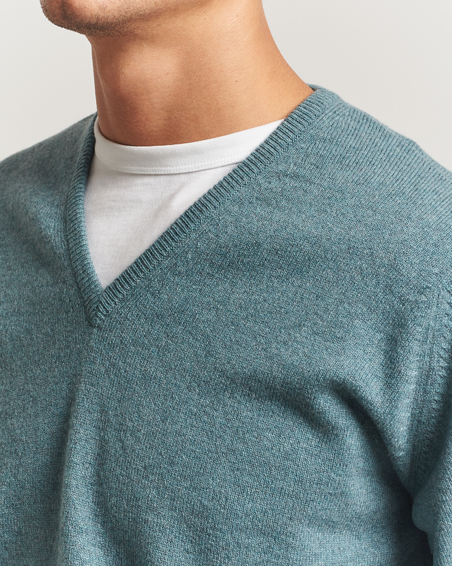 Hombres | Jerséis y prendas de punto | William Lockie | Rob Lambswool V-Neck Caspian