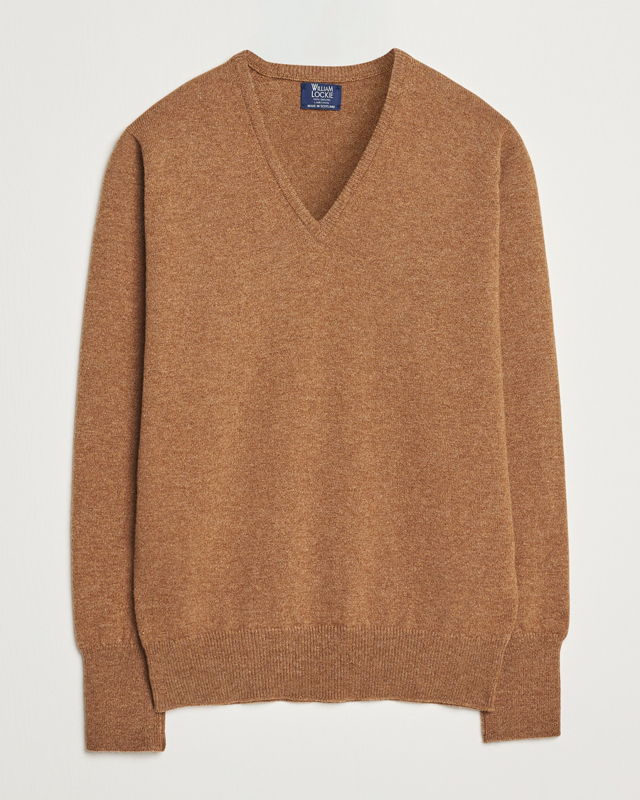 Hombres | Jerséis y prendas de punto | William Lockie | Rob Lambswool V-Neck Savannah