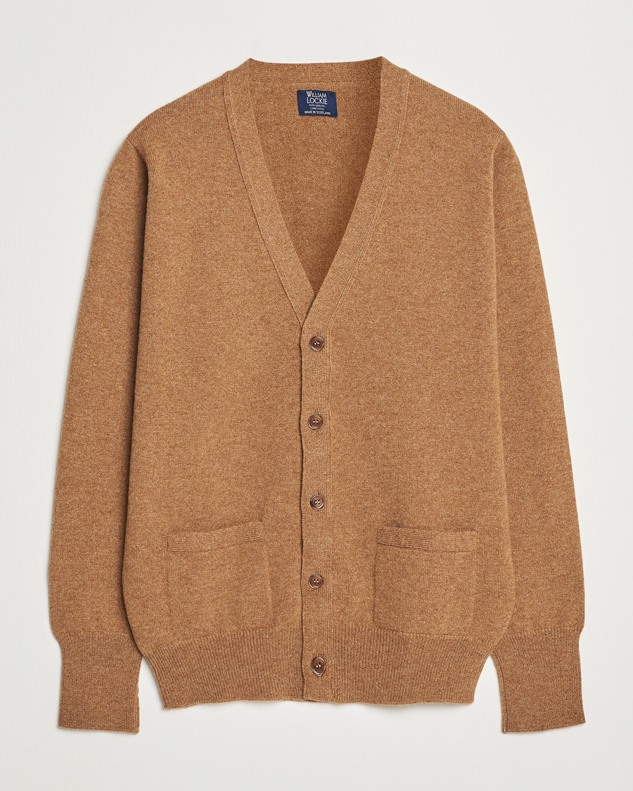 Hombres | Jerséis y prendas de punto | William Lockie | Rob Lambswool Cardigan Driftwood