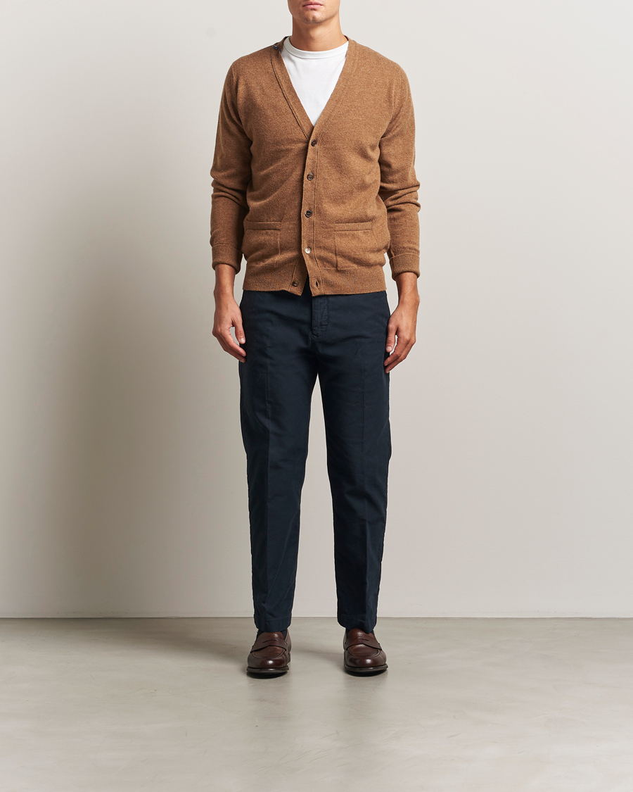 Hombres | Jerséis y prendas de punto | William Lockie | Rob Lambswool Cardigan Driftwood