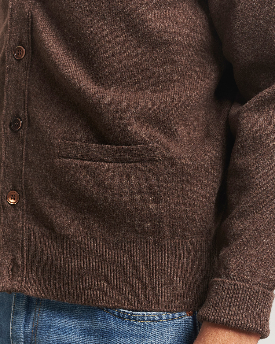 Hombres | Jerséis y prendas de punto | William Lockie | Rob Lambswool Cardigan Mocha