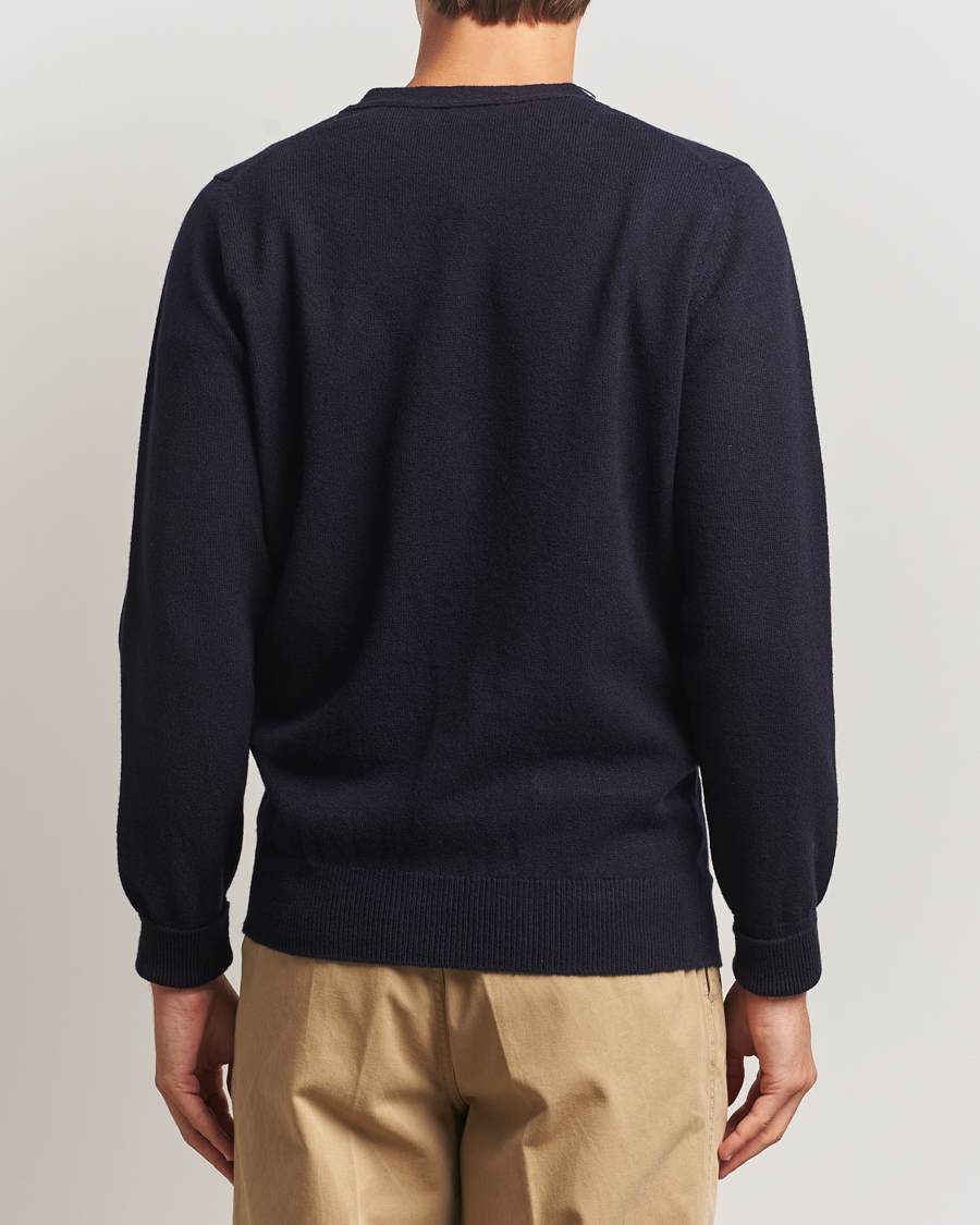 Hombres | Jerséis y prendas de punto | William Lockie | Rob Lambswool Cardigan Navy