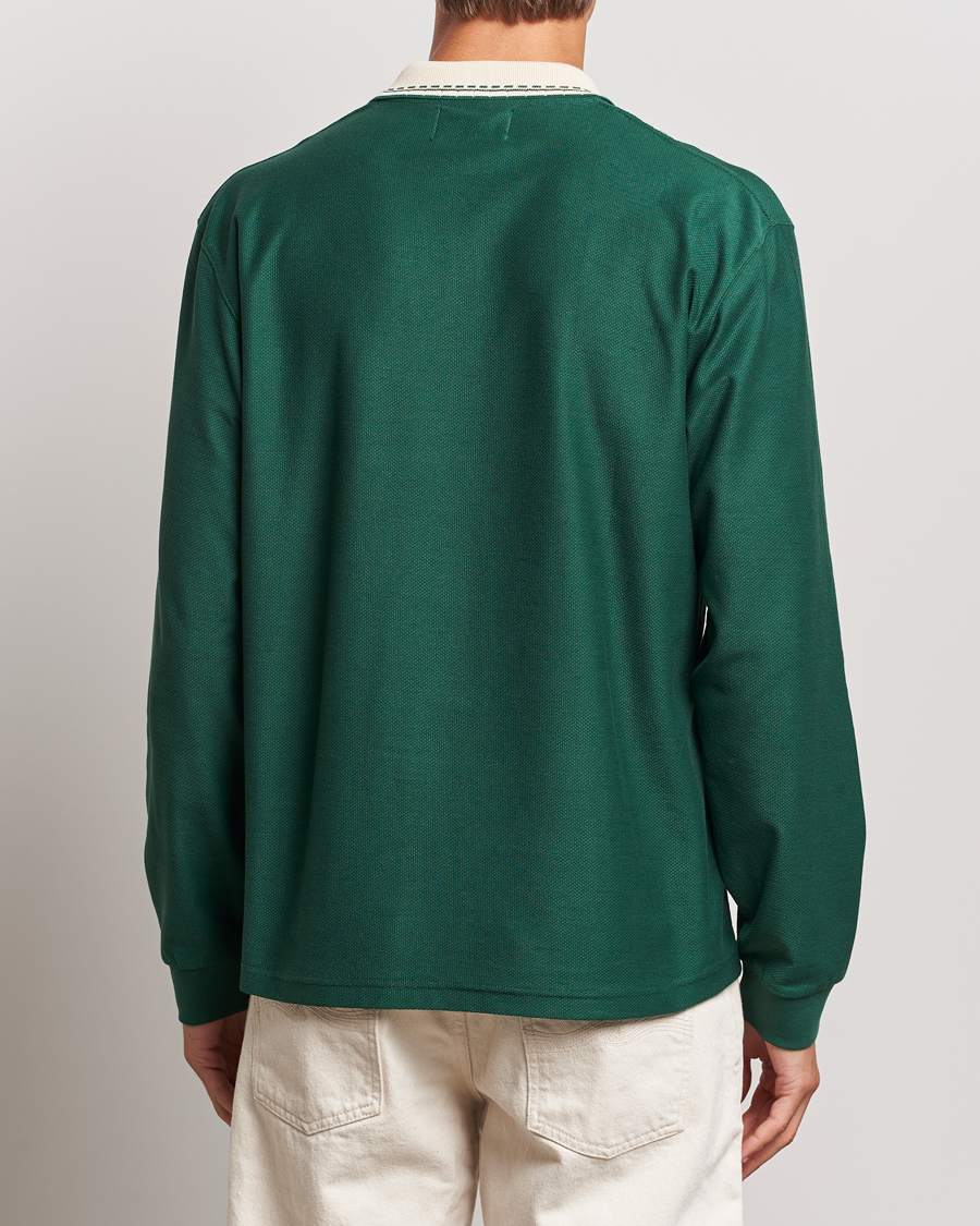 Hombres | Jerséis y prendas de punto | Palmes | Rio Long Sleeve Zip Polo Dark Green
