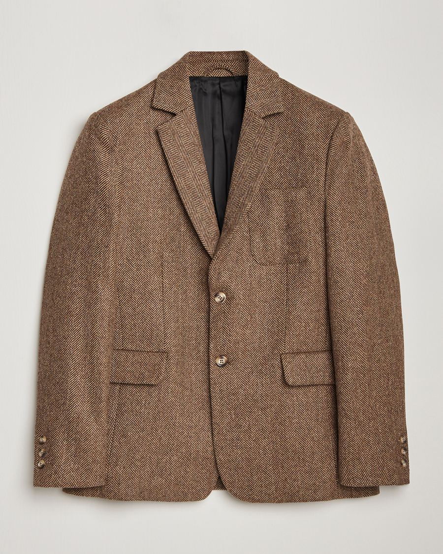 Hombres | Blazers | Palmes | Blaze Herringbone Wool Sport Coat Brown