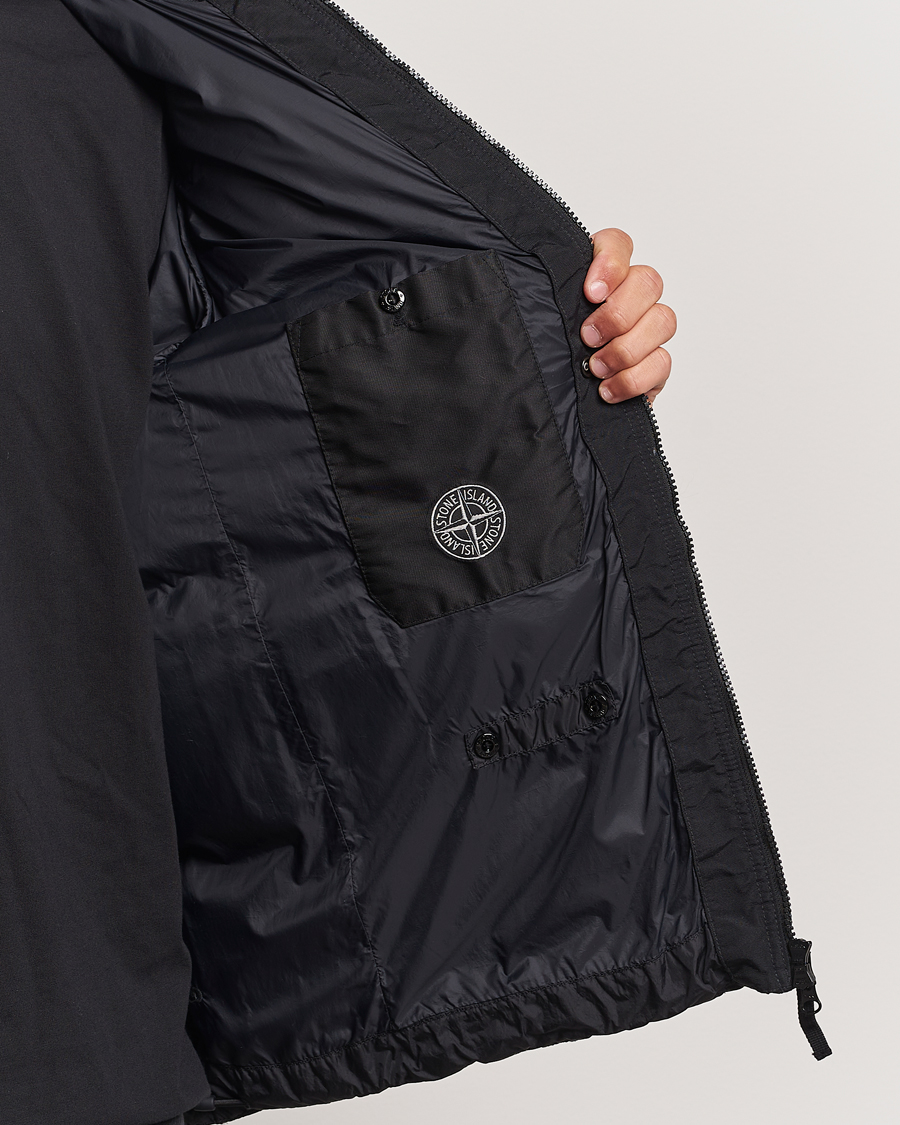 Hombres | Abrigos y chaquetas | Stone Island | Garment Dyed Recycled Nylon Down Hooded Jacket Black