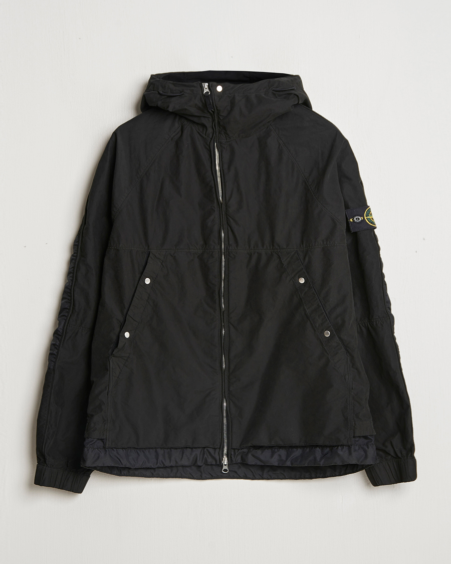 Hombres | Abrigos y chaquetas | Stone Island | Hooded Lightweight Tela Jacket Black