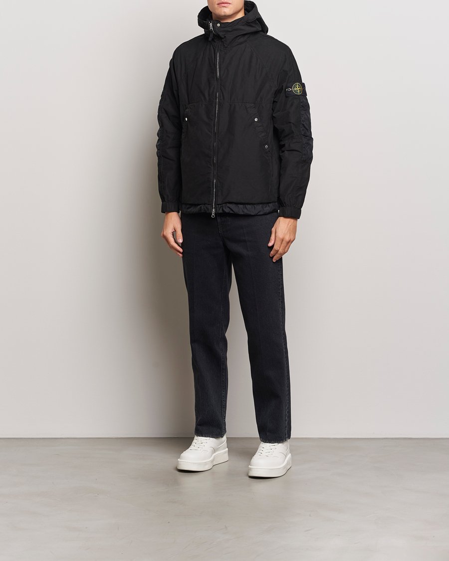 Hombres | Abrigos y chaquetas | Stone Island | Hooded Lightweight Tela Jacket Black