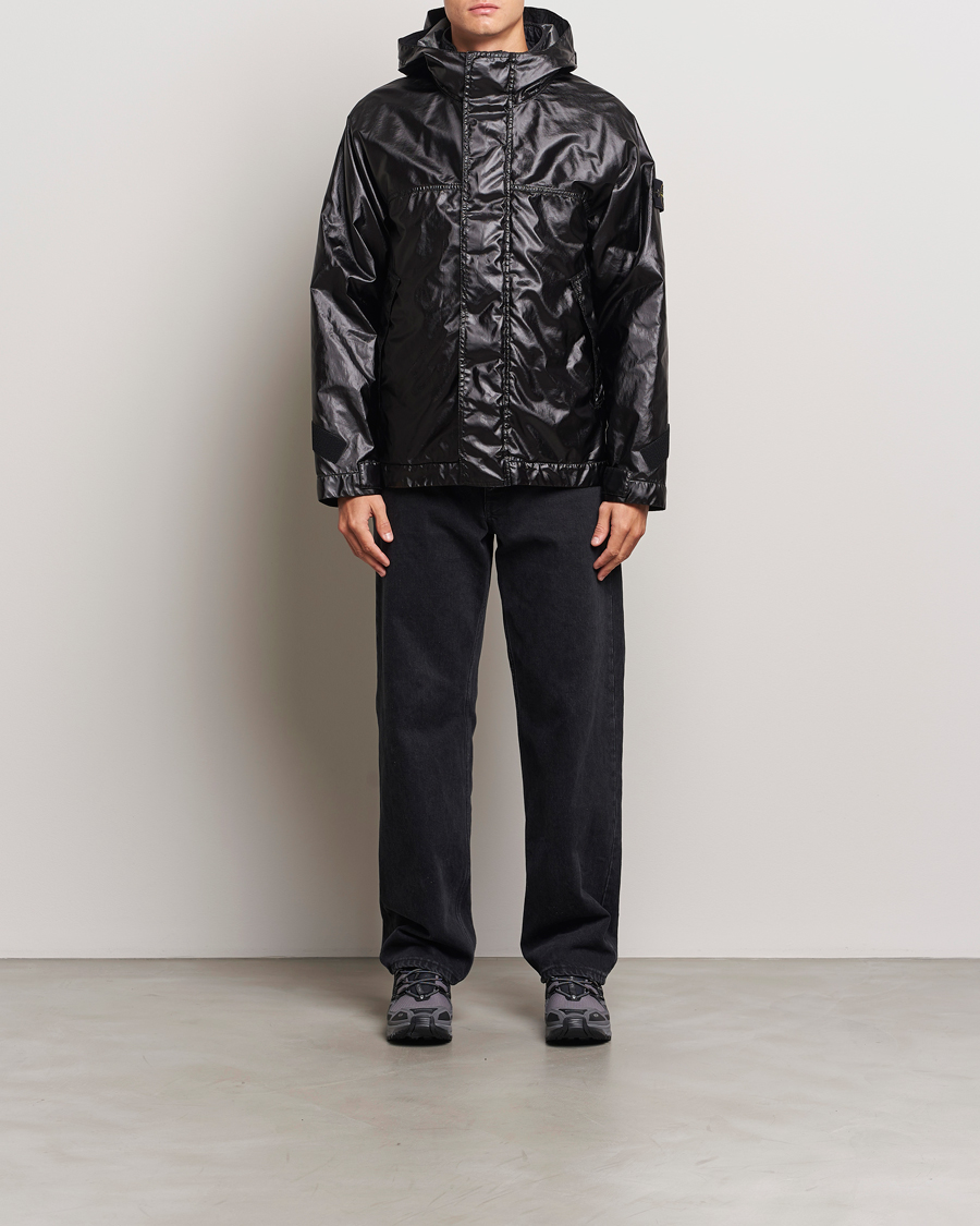 Hombres | Abrigos y chaquetas | Stone Island | Glass Cover-TC Garment Dyed Detach Vest Jacket Black