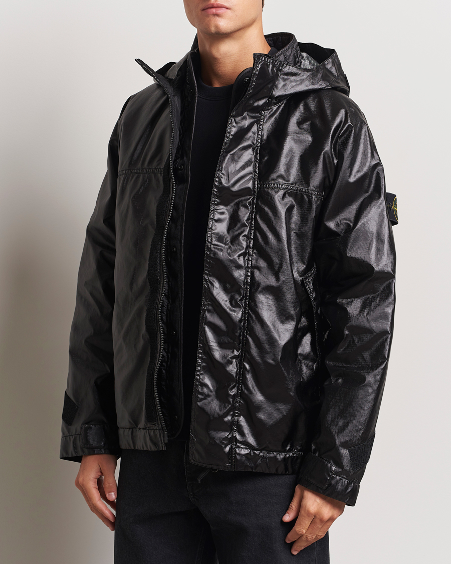 Hombres | Abrigos y chaquetas | Stone Island | Glass Cover-TC Garment Dyed Detach Vest Jacket Black