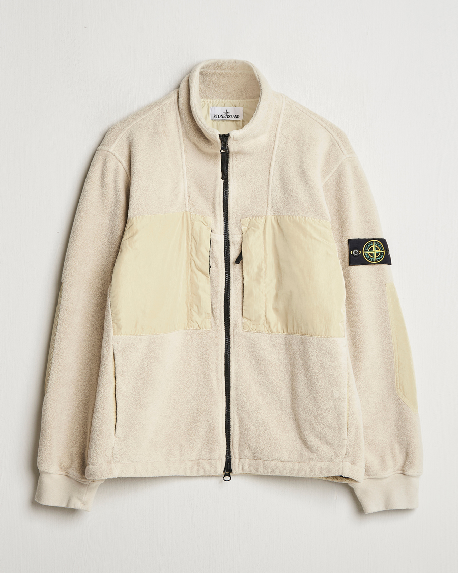 Hombres | Abrigos y chaquetas | Stone Island | Nylon Cotton Fleece Jacket Plaster