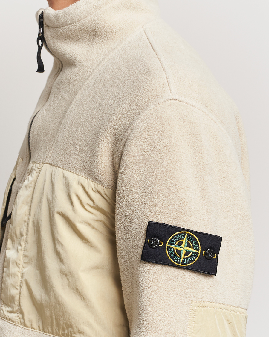 Hombres | Abrigos y chaquetas | Stone Island | Nylon Cotton Fleece Jacket Plaster