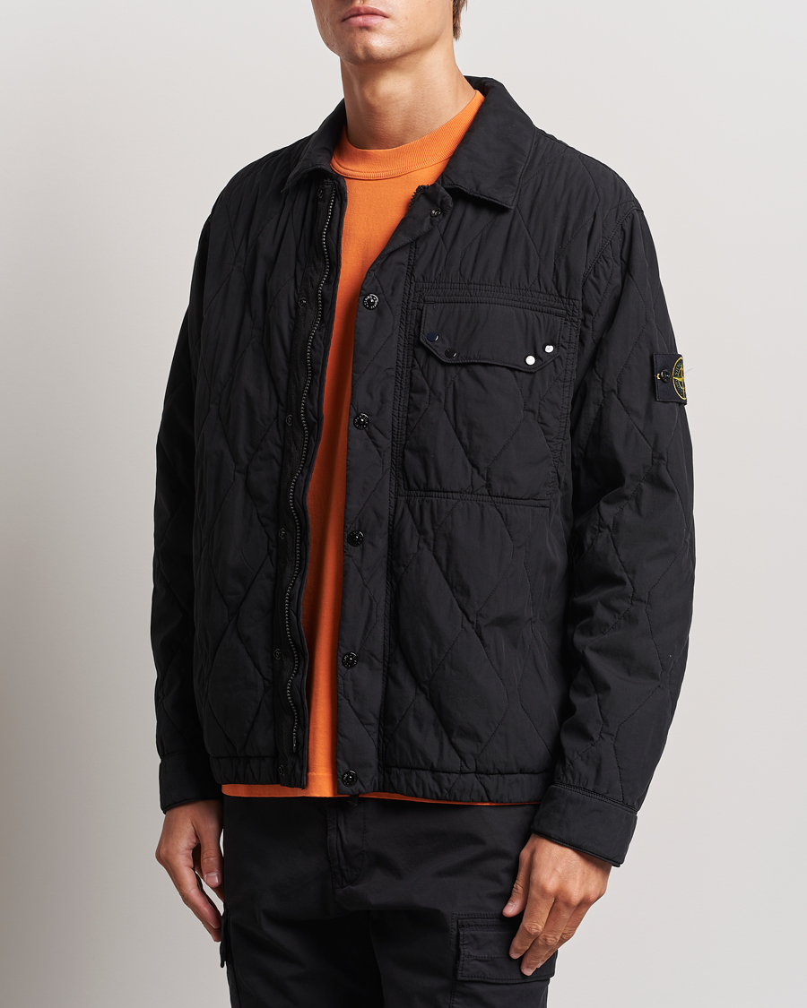 Hombres | Abrigos y chaquetas | Stone Island | 50 Fili Quilted-TC Garment Dyed Jacket Black