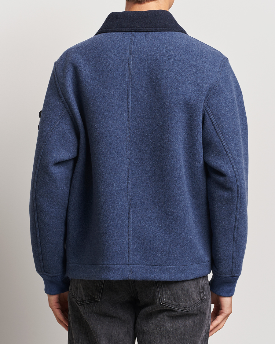 Hombres | Abrigos y chaquetas | Stone Island | Panno Speciale Wool Nylon Jacket Royal Blue
