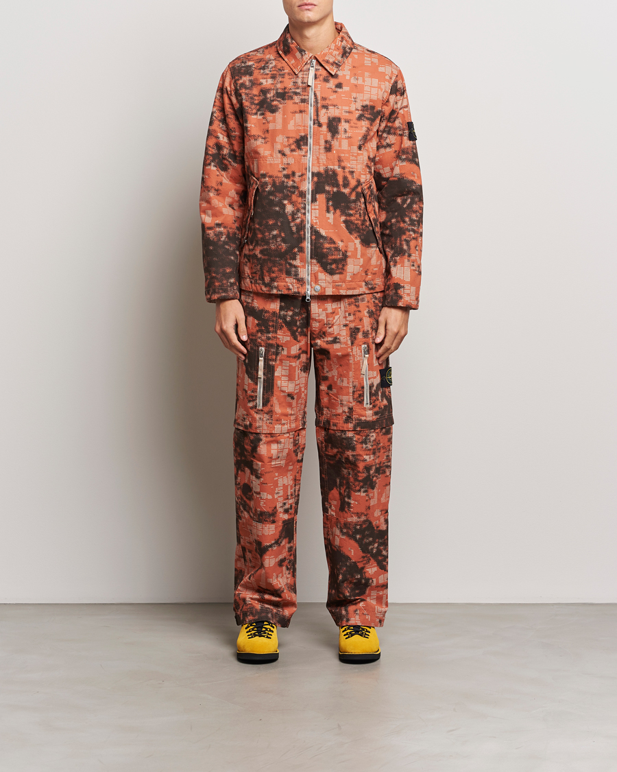 Hombres | Abrigos y chaquetas | Stone Island | David Light TC Garment Dyed Camo Jacket Orange