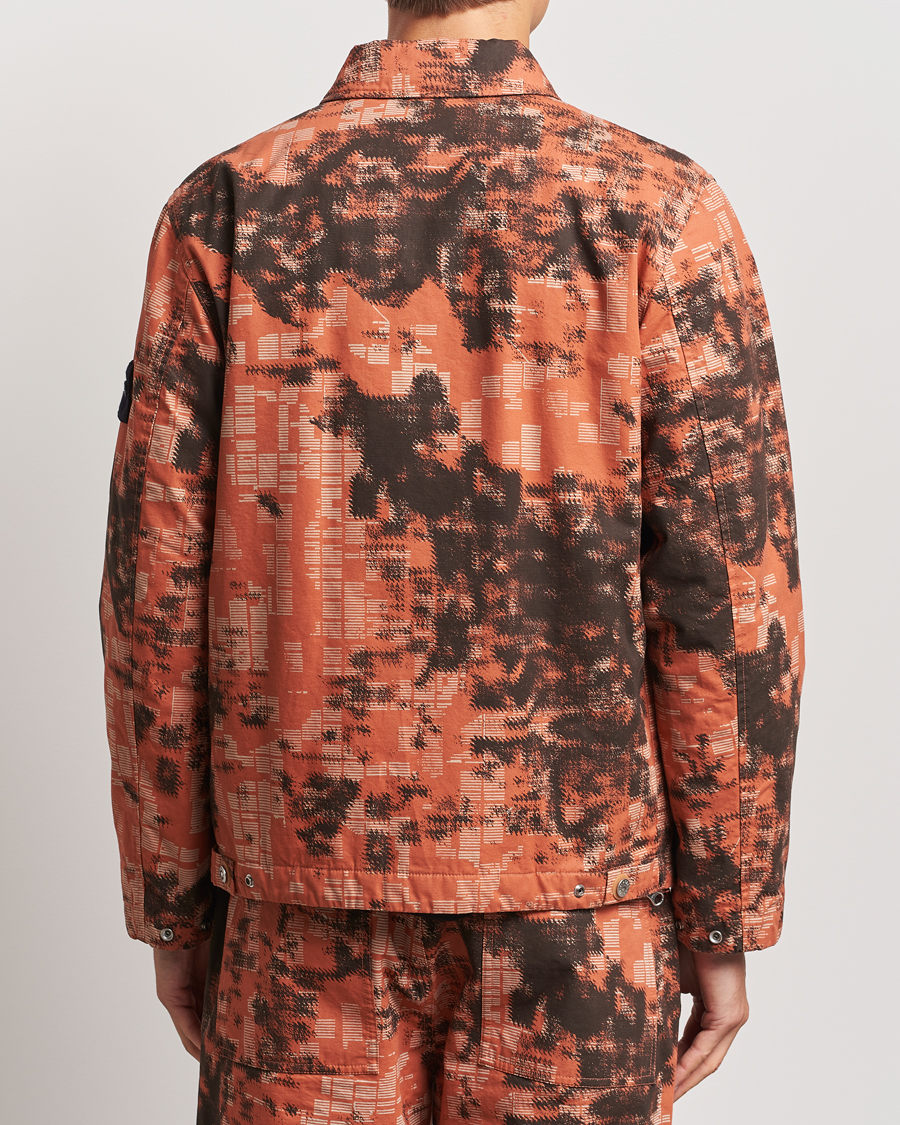 Hombres | Abrigos y chaquetas | Stone Island | David Light TC Garment Dyed Camo Jacket Orange
