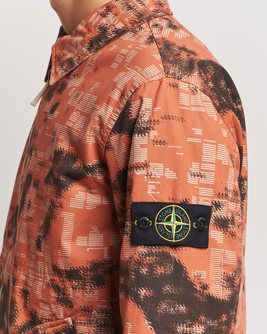 Hombres | Abrigos y chaquetas | Stone Island | David Light TC Garment Dyed Camo Jacket Orange