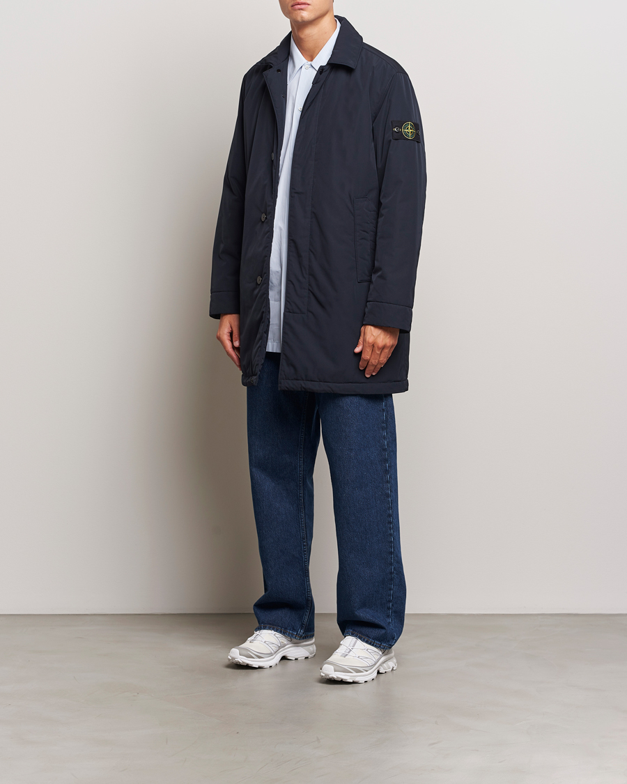 Hombres | Abrigos y chaquetas | Stone Island | Micro Twill Padded Coat Navy Blue