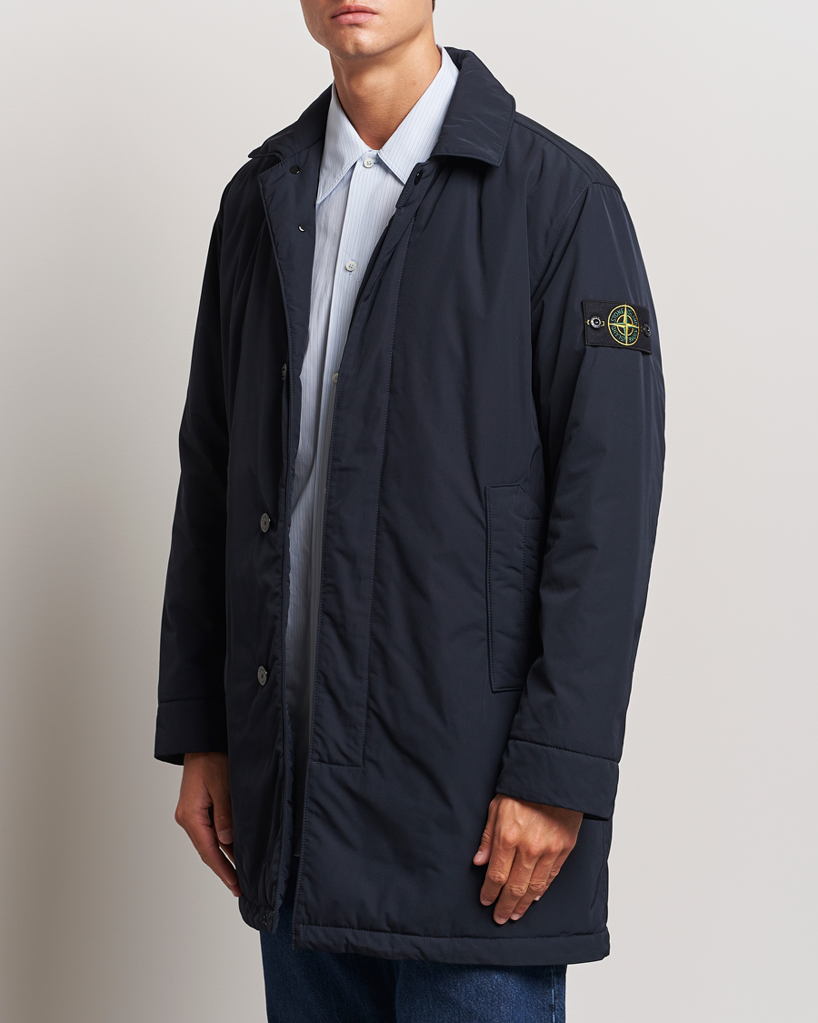 Hombres | Abrigos y chaquetas | Stone Island | Micro Twill Padded Coat Navy Blue
