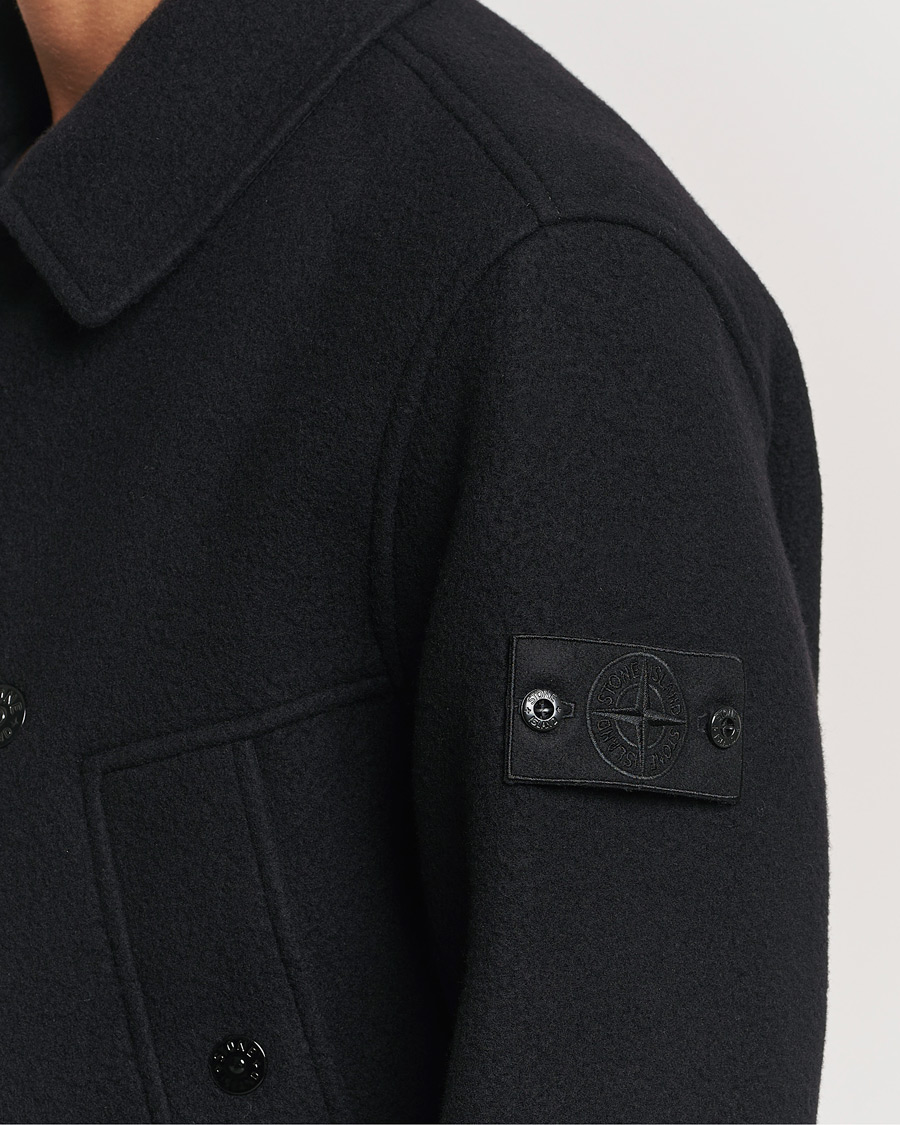 Hombres | Abrigos y chaquetas | Stone Island | Ghost Wool/Cashmere Peacoat Black