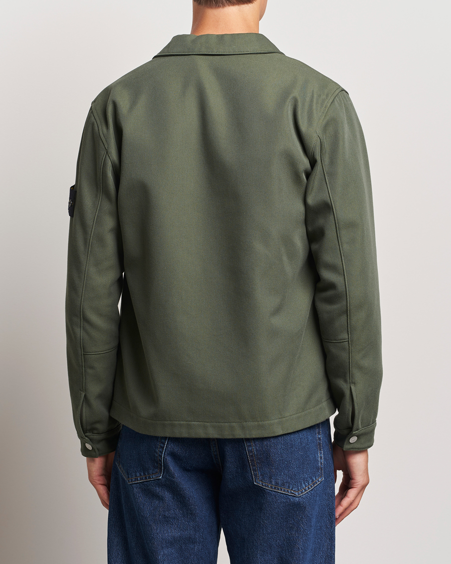 Hombres | Camisas | Stone Island | Cotton Nylon Zip Overshirt Musk