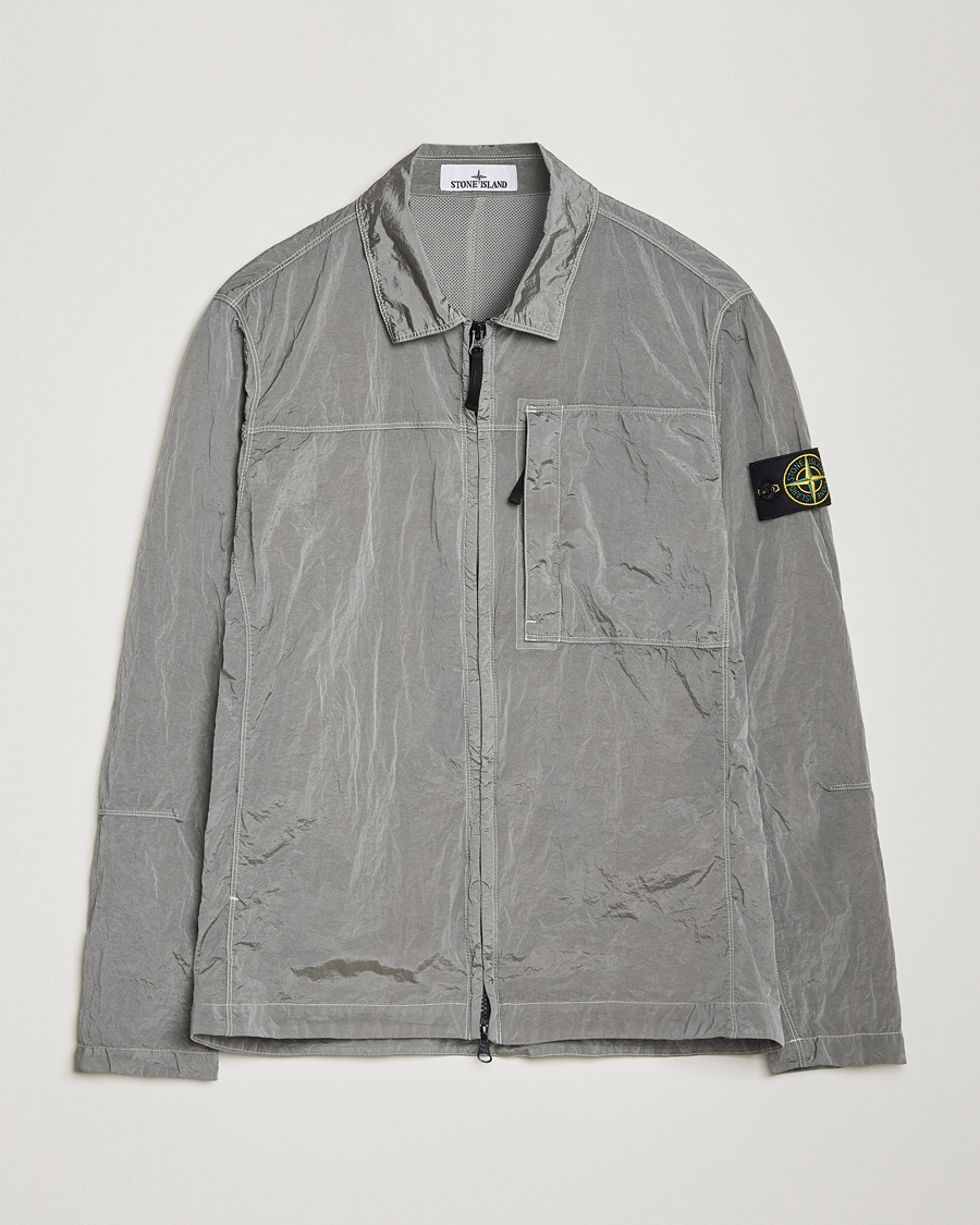 Hombres | Camisas | Stone Island | Nylon Metal Zip Overshirt Grey