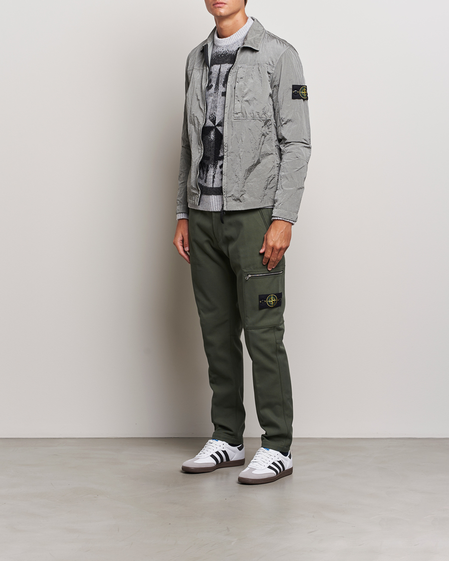 Hombres | Camisas | Stone Island | Nylon Metal Zip Overshirt Grey