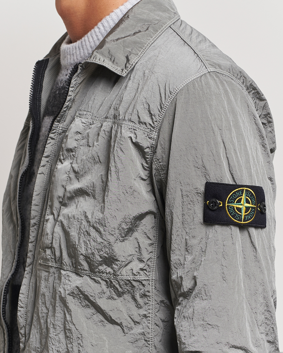 Hombres | Camisas | Stone Island | Nylon Metal Zip Overshirt Grey