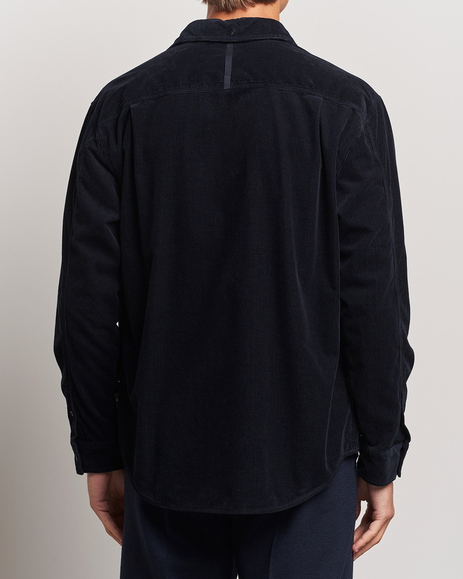 Hombres | Camisas | Stone Island | Cotton Cord Overshirt Navy Blue