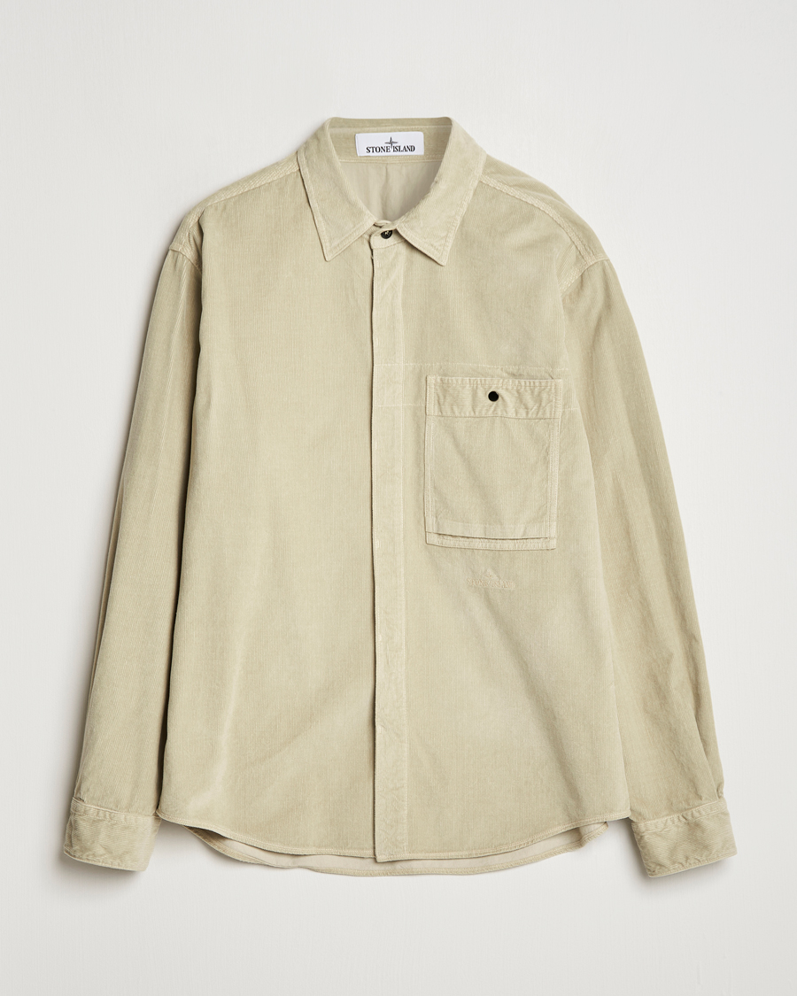 Hombres | Camisas | Stone Island | Cotton Cord Overshirt Plaster