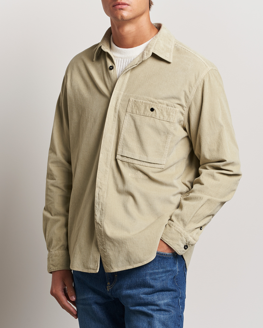 Hombres | Camisas | Stone Island | Cotton Cord Overshirt Plaster