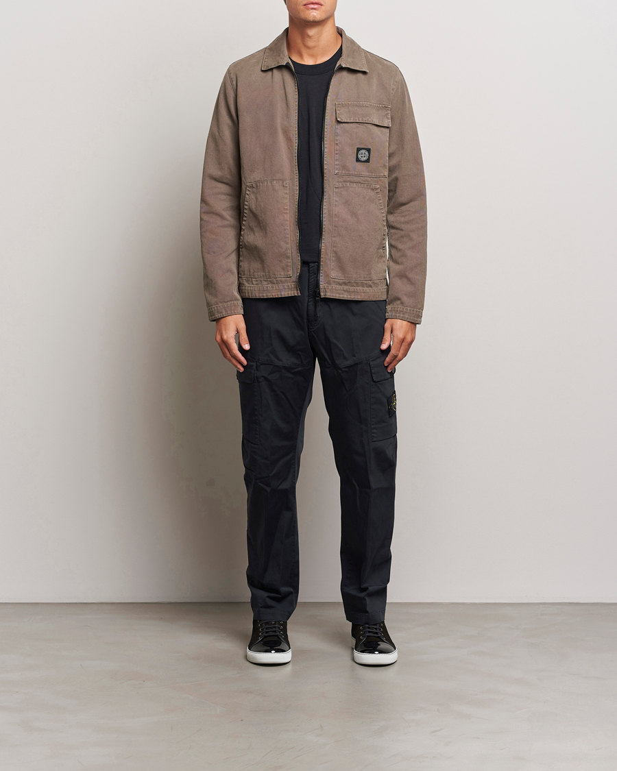 Hombres | Camisas | Stone Island | Panama Cotton Overshirt Walnut