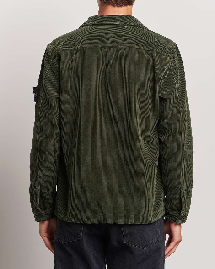 Hombres | Camisas | Stone Island | Garment Dyed Corduroy Overshirt Musk