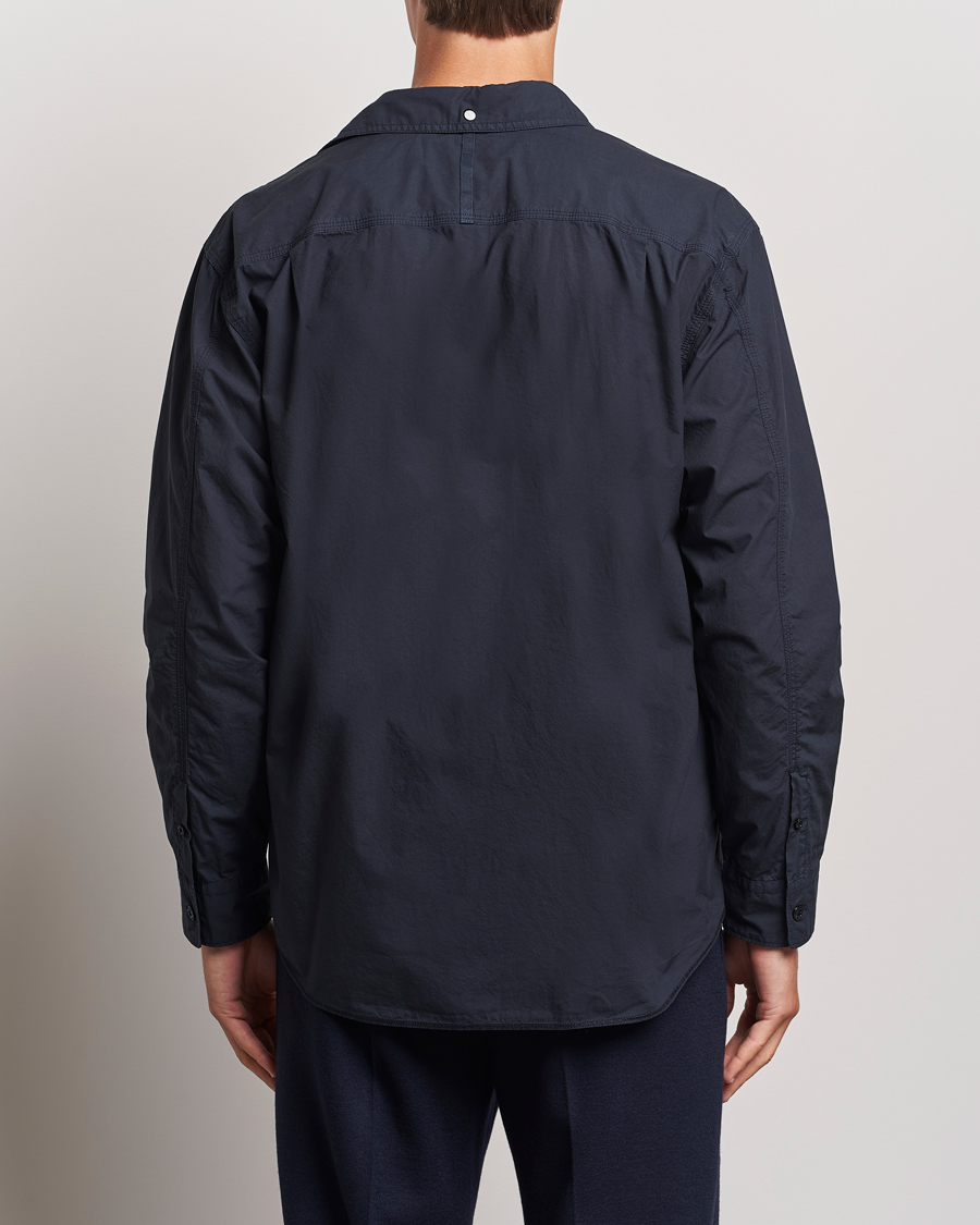 Hombres | Camisas | Stone Island | Garment Dyed Cotton Canvas Overshirt Navy Blue