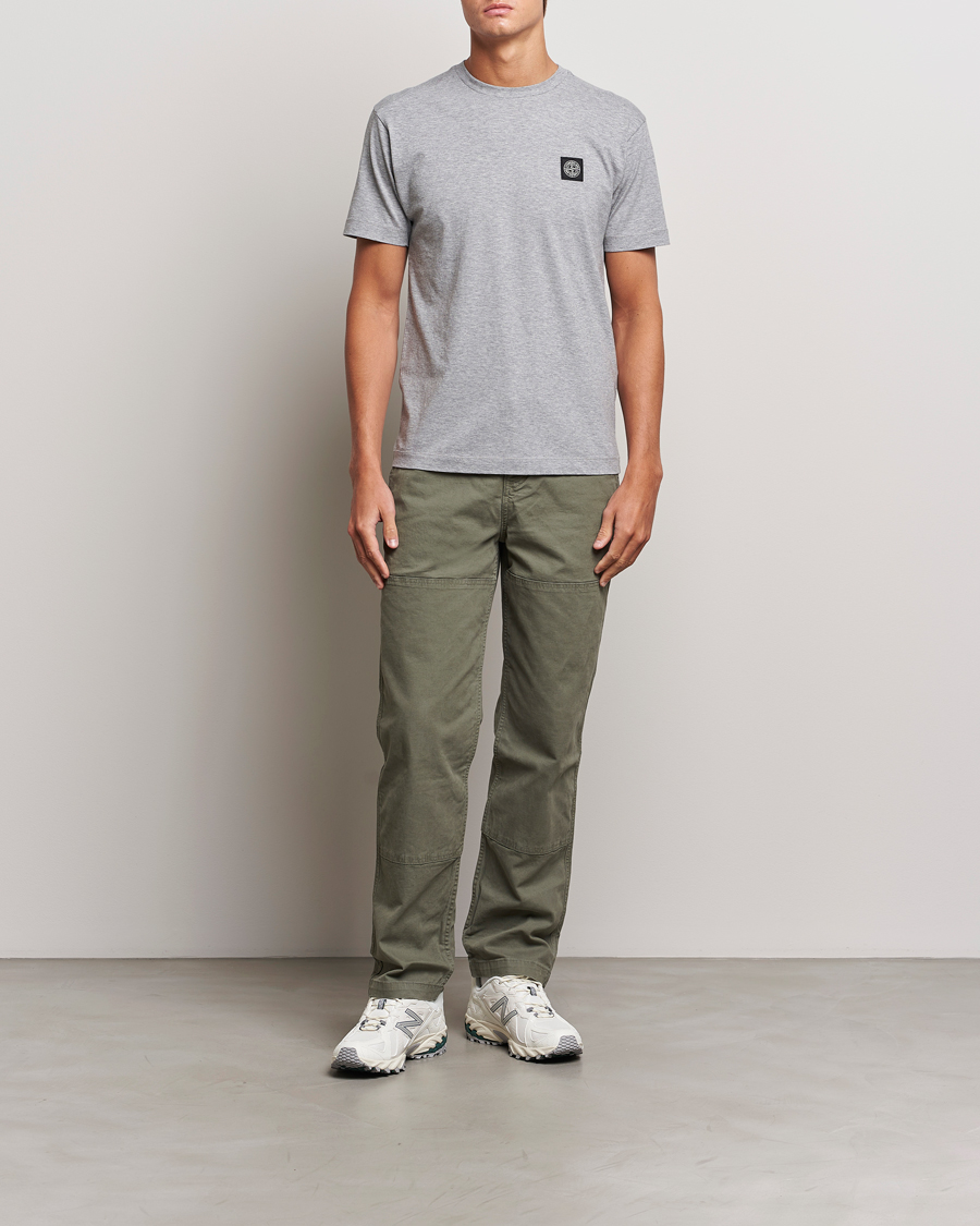 Hombres | Camisetas | Stone Island | Garment Dyed Jersey T-Shirt Melange Grey