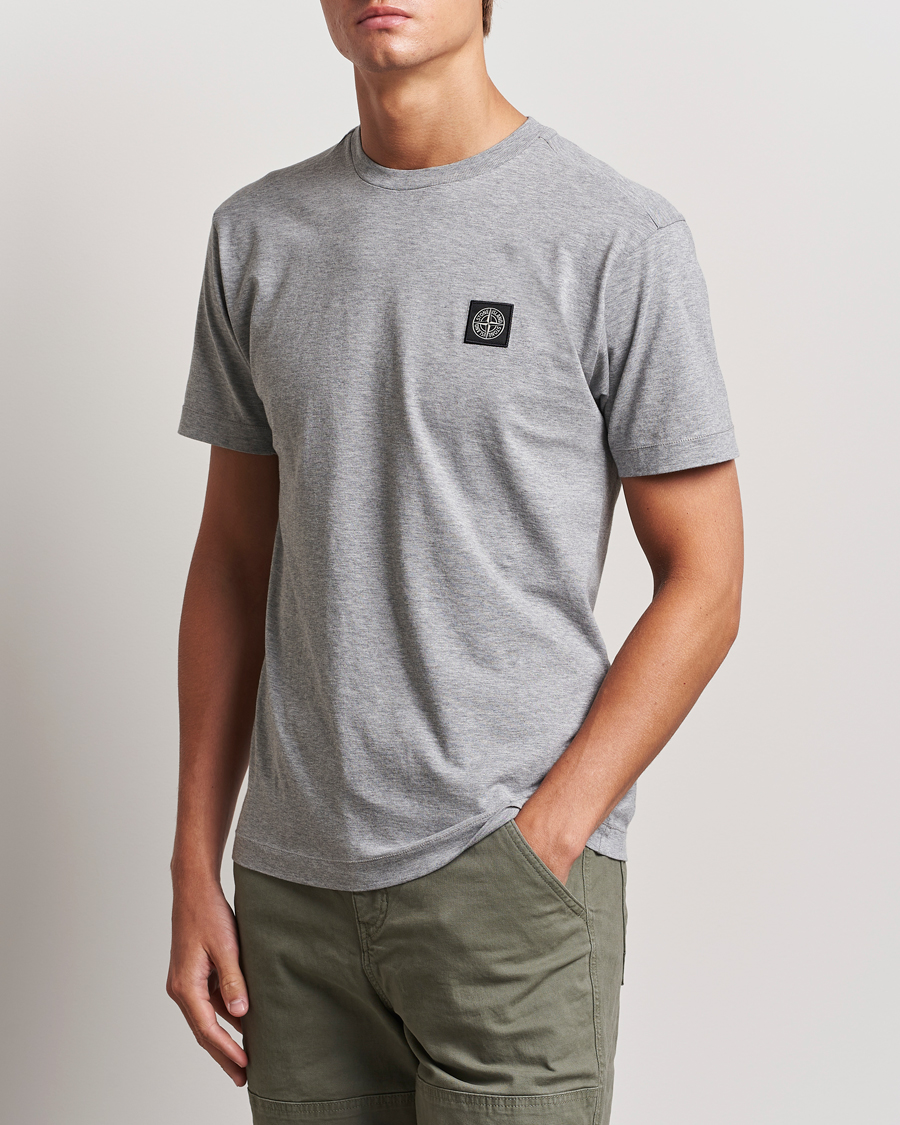 Hombres | Camisetas | Stone Island | Garment Dyed Jersey T-Shirt Melange Grey