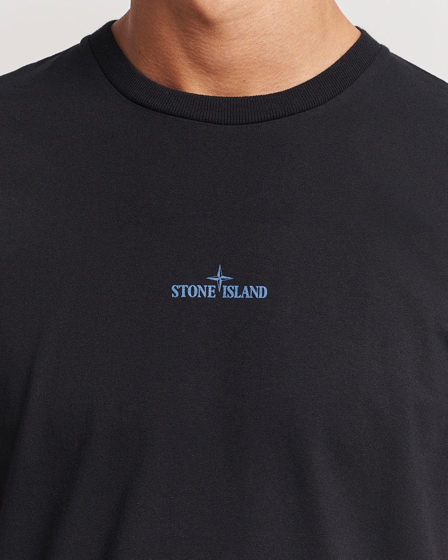 Hombres | Camisetas | Stone Island | Garment Dyed Jersey Logo T-Shirt Black