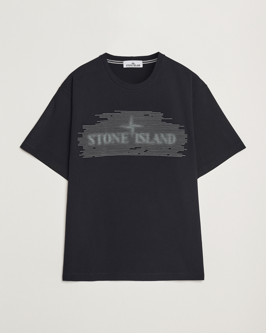 Hombres | Camisetas | Stone Island | Garment Dyed Embroidery Logo T-Shirt Black